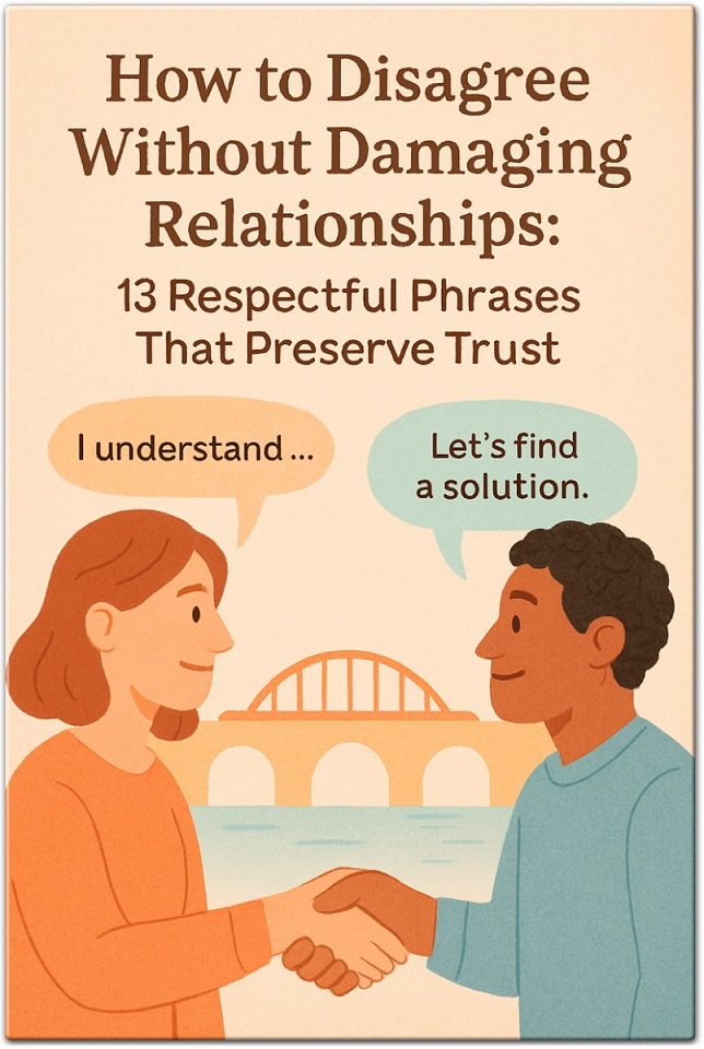 How to Disagree Without Damaging Relationships 13 Respectful Phrases That Preserve Trust